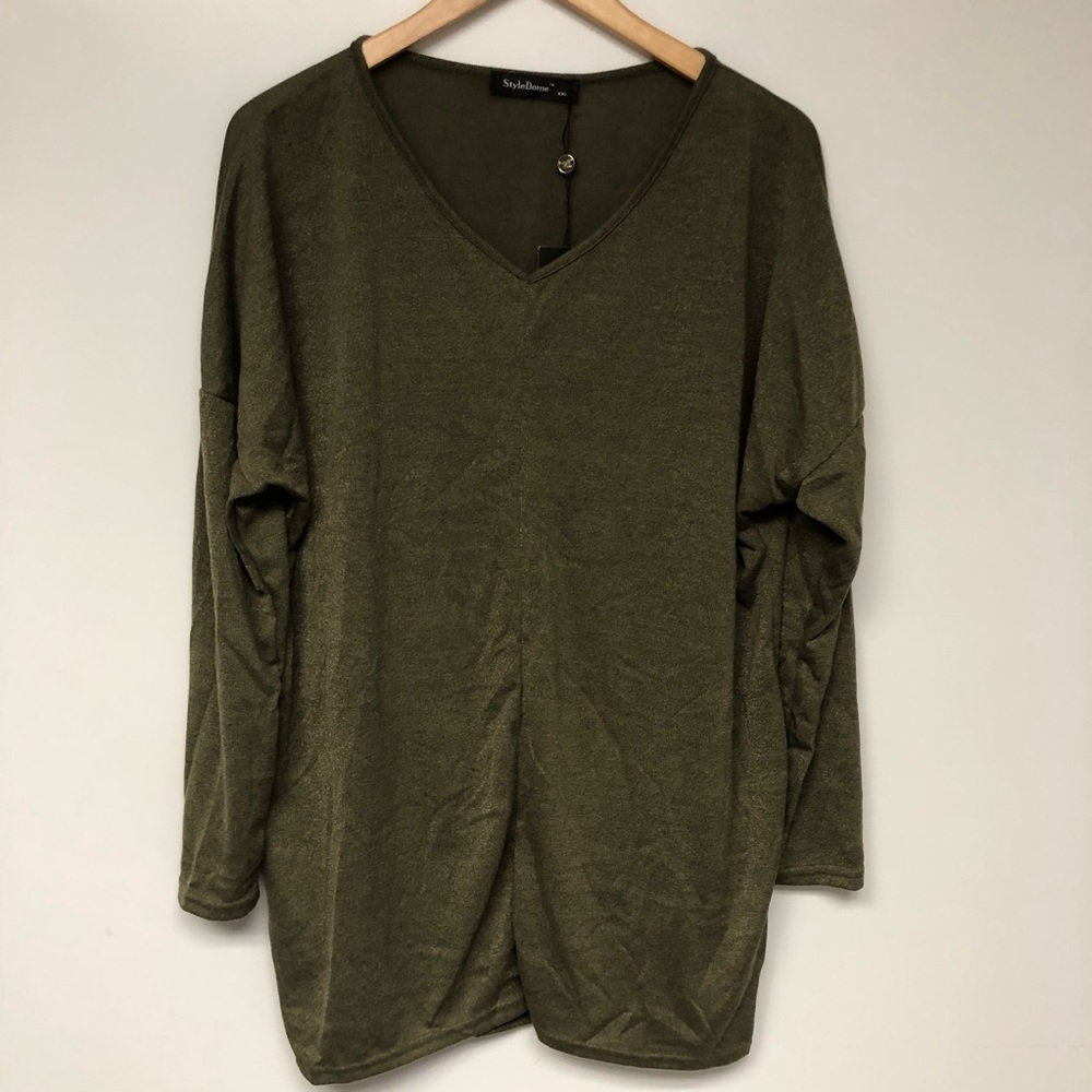 NWT Style Dome V Neck Sweater XXL